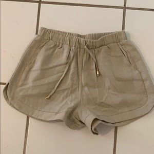 High Waisted Linen Shorts